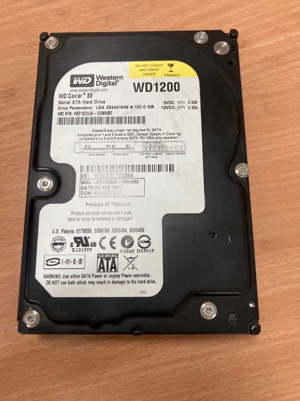 Жесткий диск Western Digital 120 ГБ