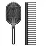 Набір щіток Dyson Paddle Brush and Detangling Comb (Nickel/Black)