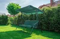 Зеленая качеля садовая подвесная с навесом Relax гойдалка садова