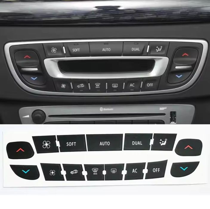 Autocolantes dos botões da sofagem Renault Megane/Master/Scenic