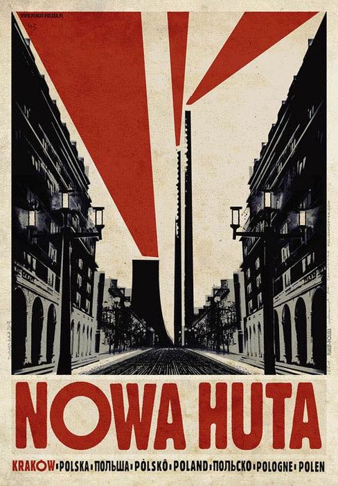 Plakat Nowa Huta Polska Ryszard Kaja