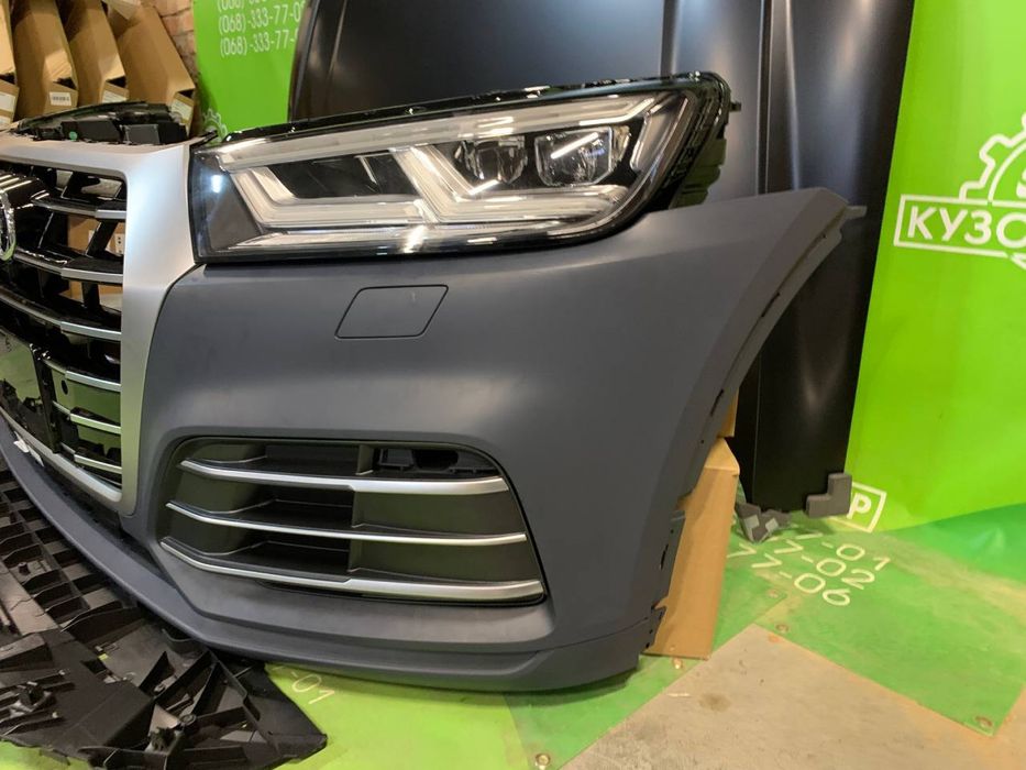 Бампер передний в сборе Audi Q5 2017 - 2020 в НАЯВНОСТІ sq5 решетка