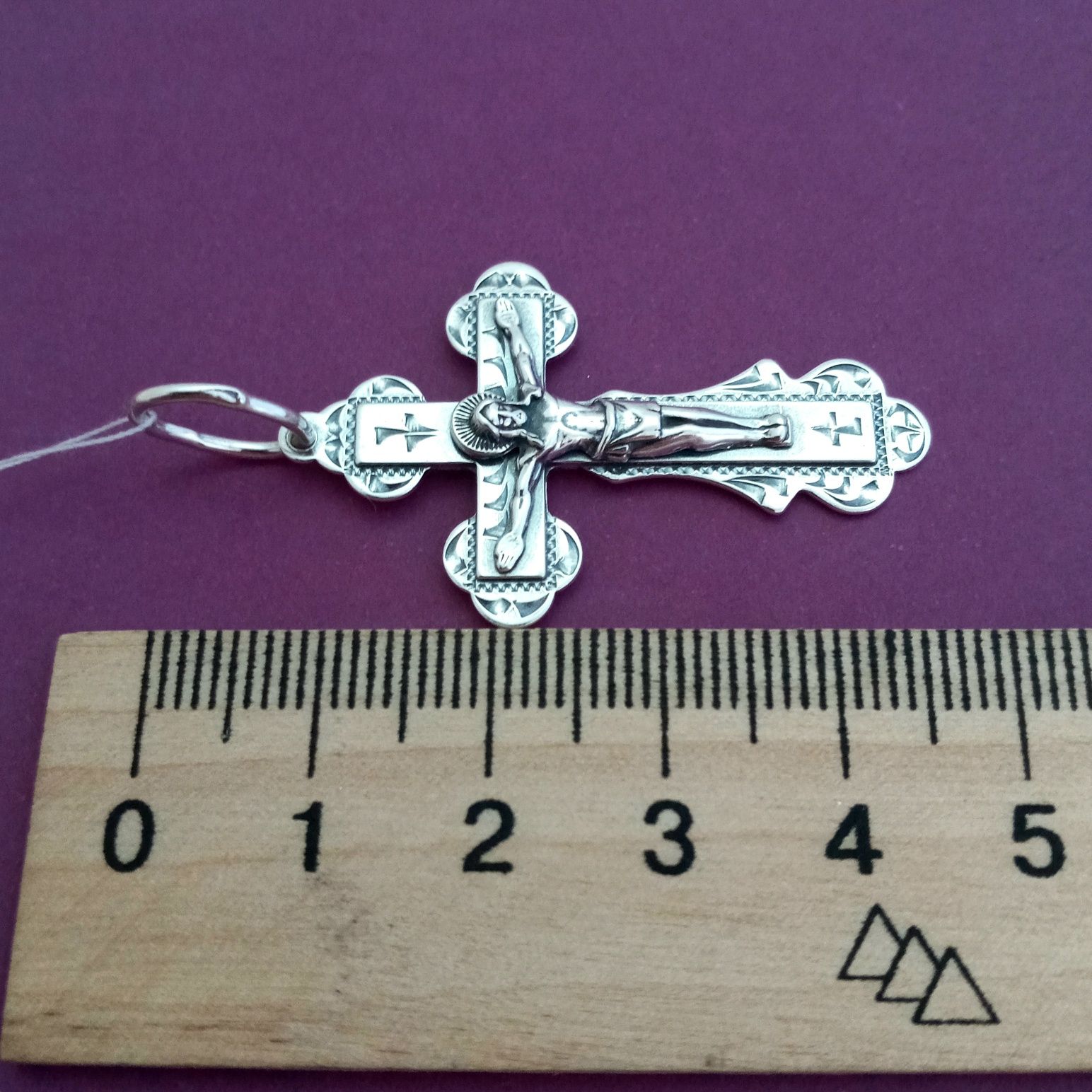 Акция Серебряная цепочка и крест 925 пробы цепь крестик подвес кулон