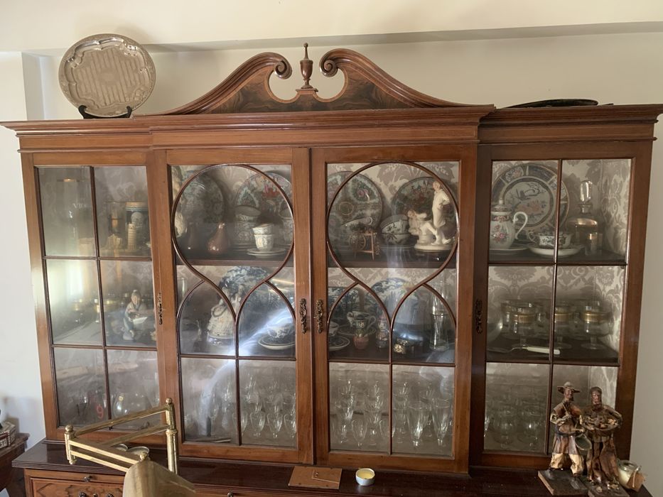 Movel sala vintage nogueira louçeiro