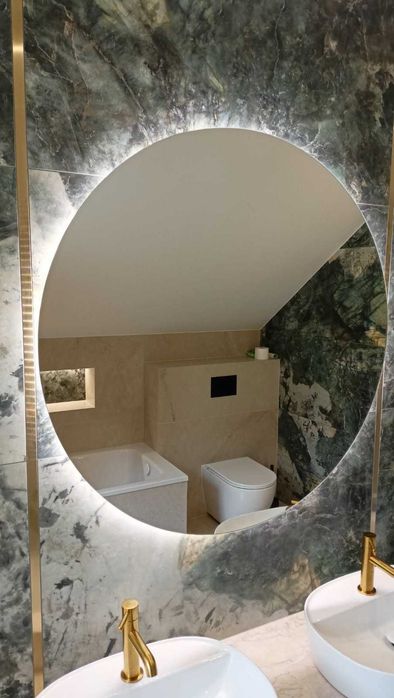 Lustro okrągłe fi 70 łazienka salon biuro średn 70