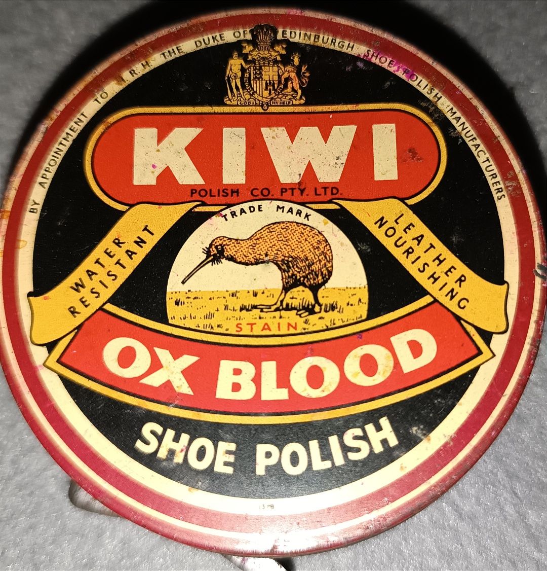 Bardzo stara puszka po paście do butów - Kiwi -