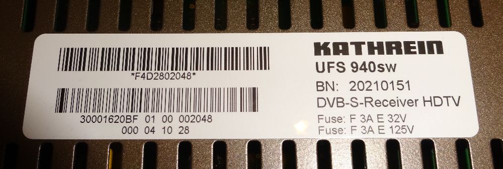 HDTV ресивер  230В /12V UFS 940 Kathrein Germany