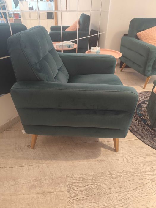 Fotele 2 szt. butelkowa zieleń