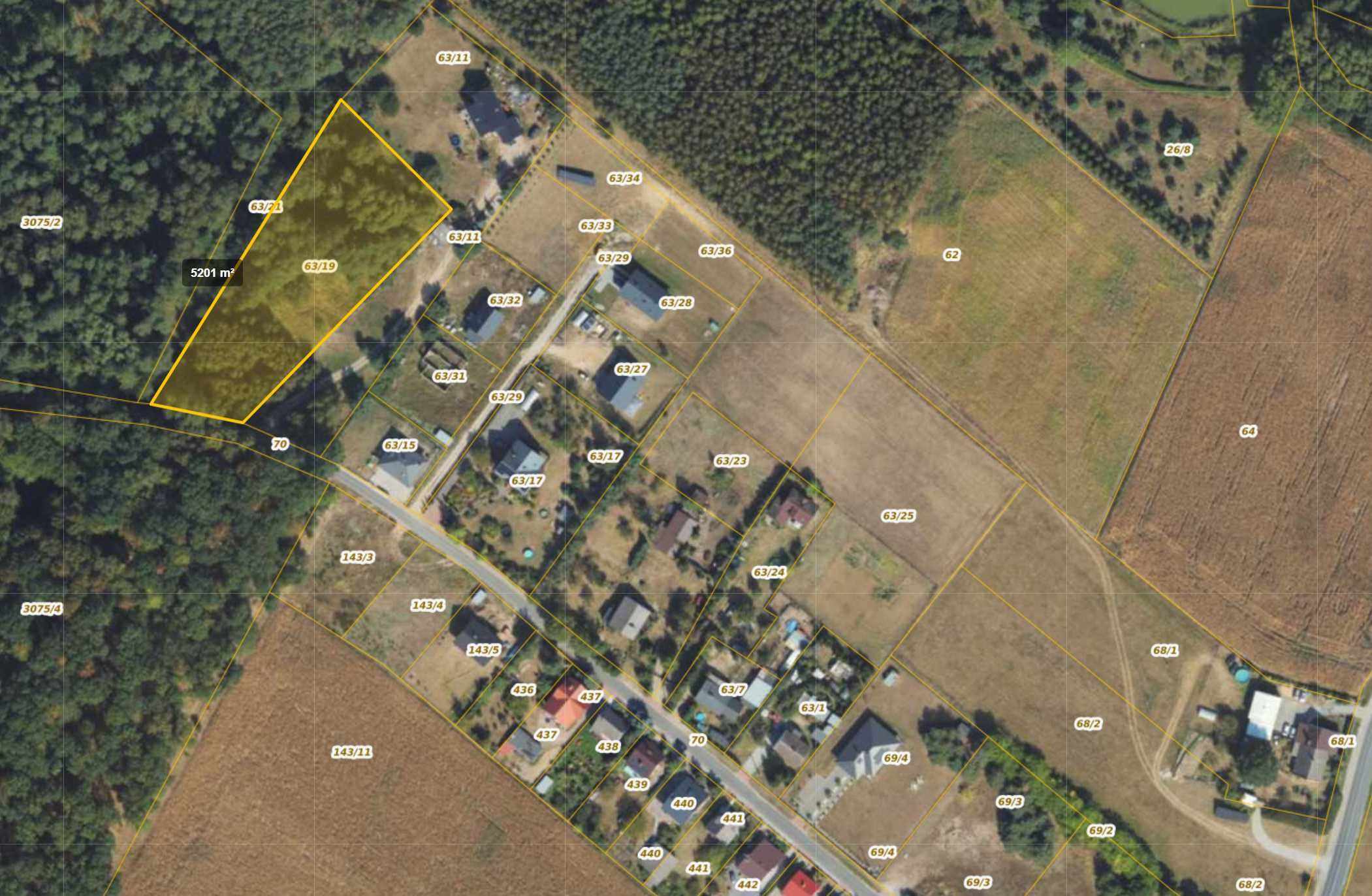 Działka 5201 m² pod lasem – Czystochleb