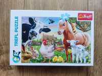 Puzzle Trefl Wesoła farma 60 elementów zwierzęta wiejskie wieś NOWE