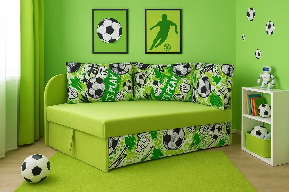 łóżko dziecięce tapicerowane z pojemnikiem sofa dziecięca tapicerowana