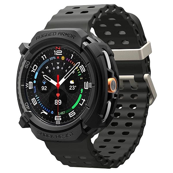 Spigen Rugged Armor Samsung Galaxy Watch 8 Classic (46 Mm) Matte Black