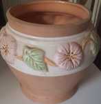 Pote decorativo vintage em terracota 13,5x17 cm - ÚLTIMOS DIAS