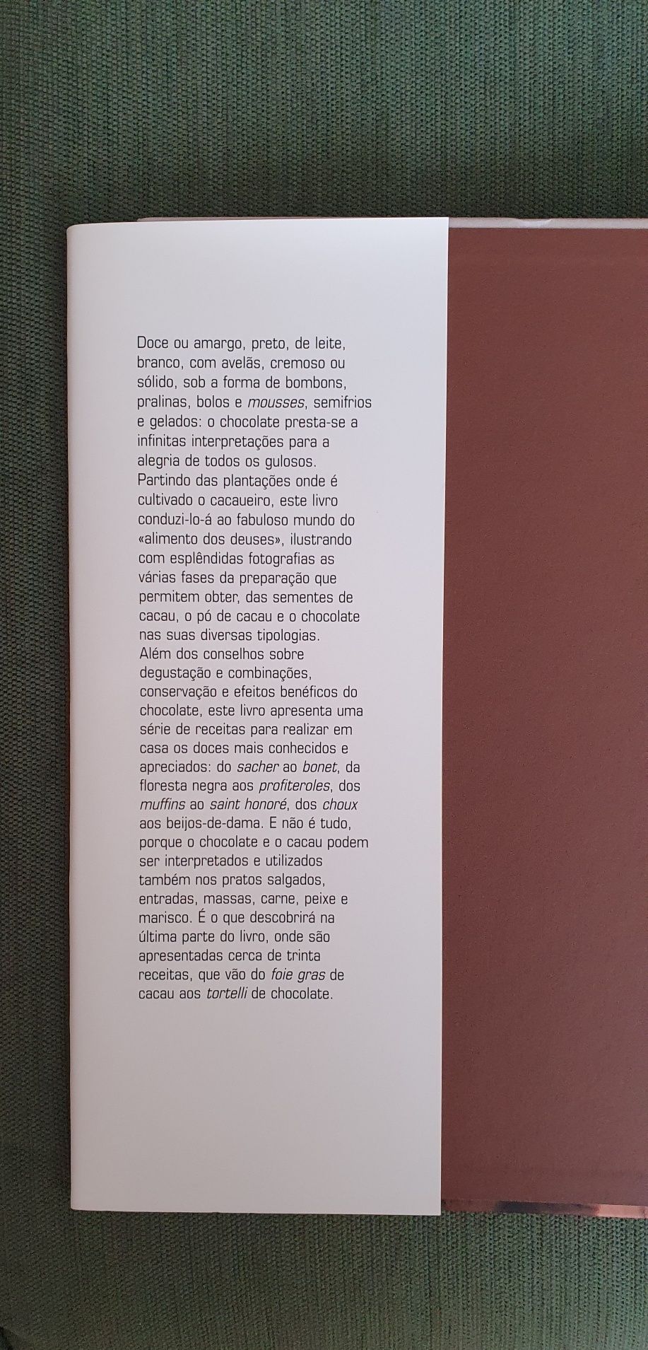 Livro " O Chocolate tentações & prazeres"