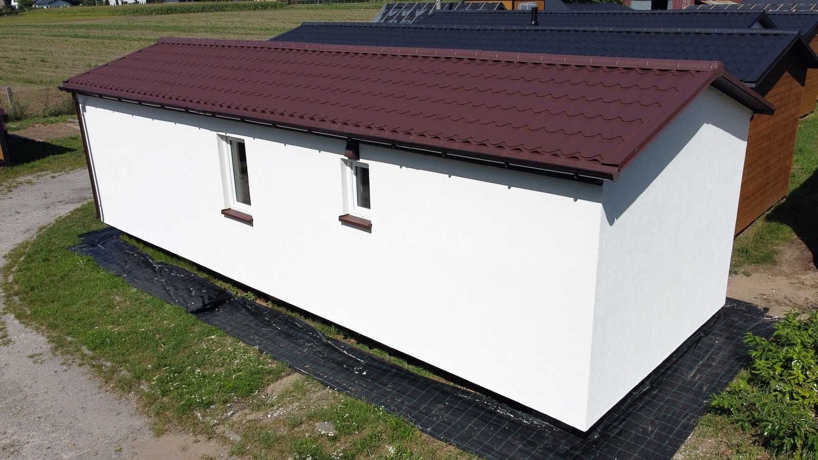 Dom modułowy Śnieżka 35m, Wełna Styropian Tynk, Podłogówka Rekuperacja