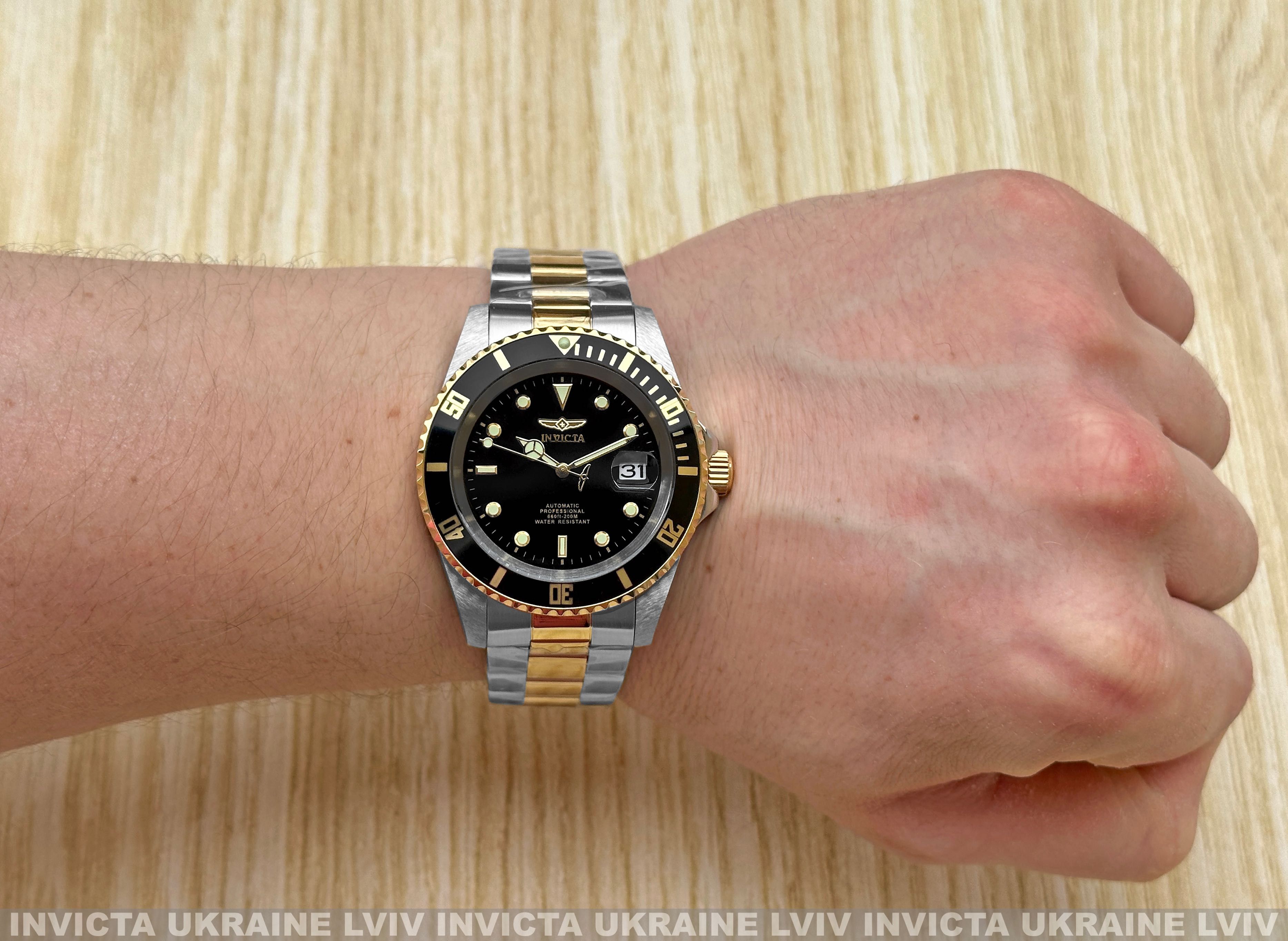 Часы Invicta 8927OBXL Pro Diver 43 мм. Automatic Gold Black 200 MT