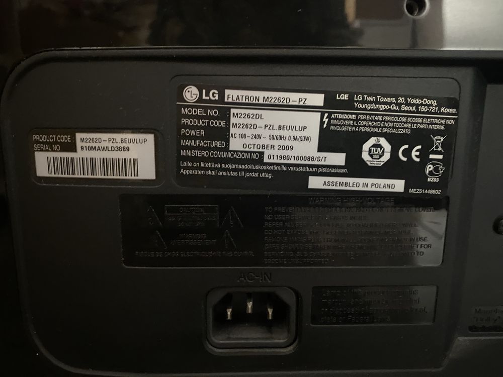 Monitor/TV Flatron M2262D