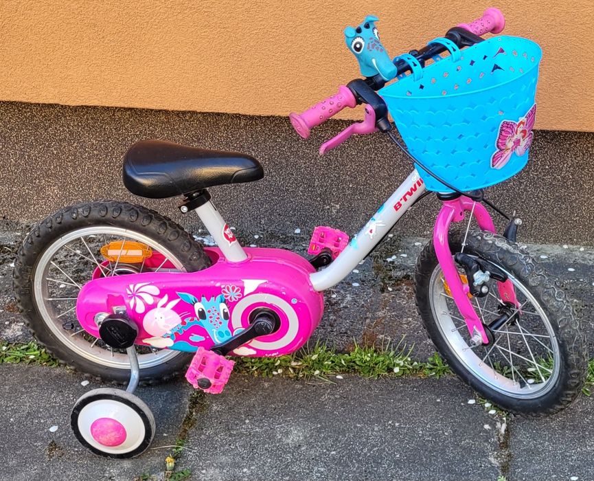 Rower  rowerek btwin 14 cali z kółkami bocznymi