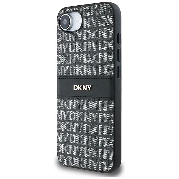 Etui DKNY Repeat Texture Pattern with Tonal Stripe na iPhone 16e - cza
