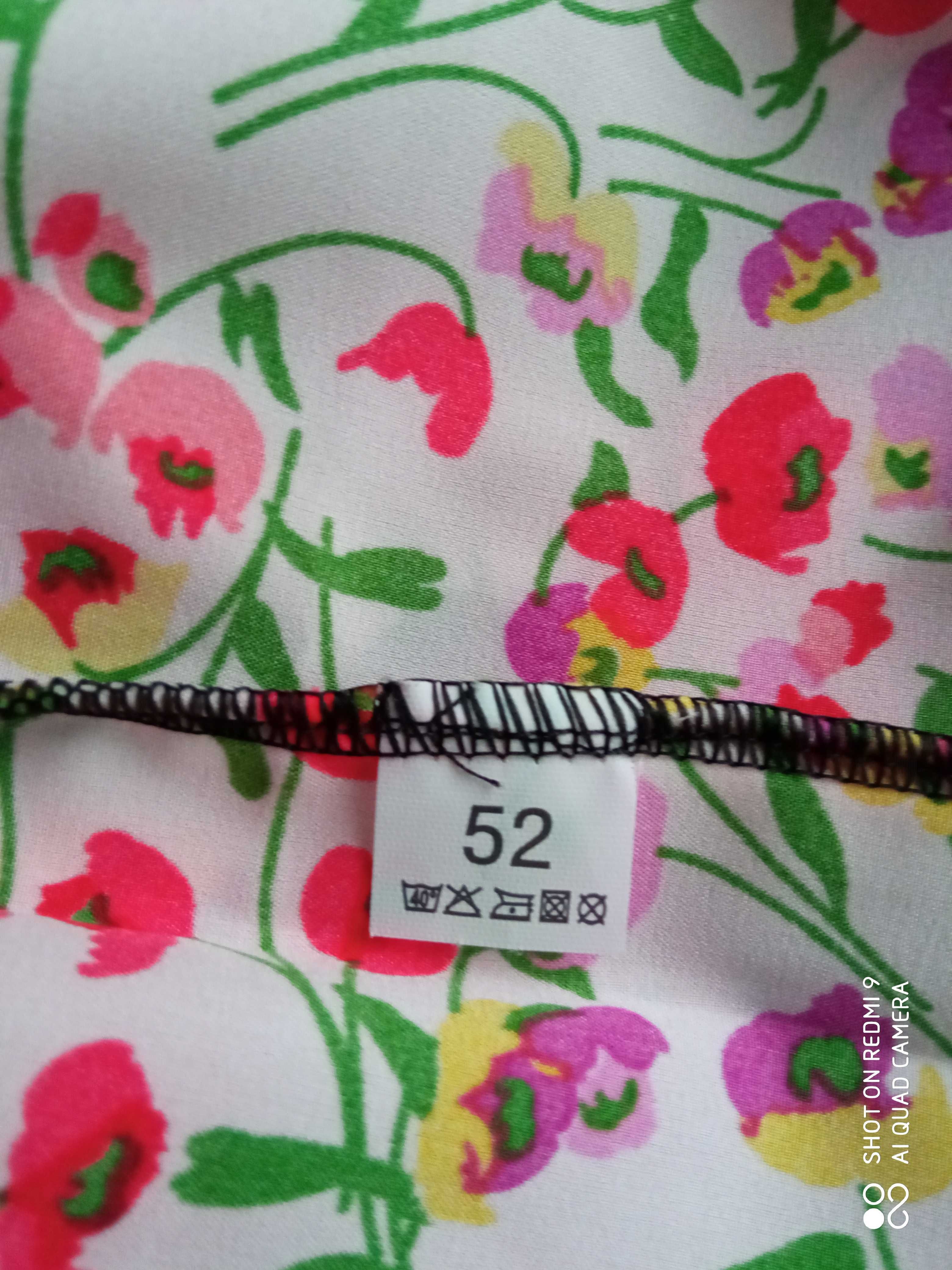 Bluzka nowa łączka boho 50 52 54 pachy 124 cm