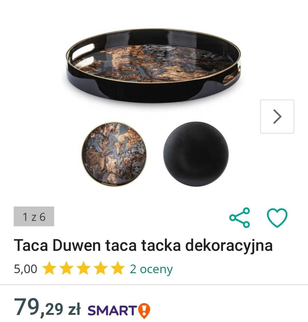 Duża taca dekoracyjna z uchwytami