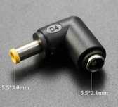 Adapter wtyk 5.5x3 mm DC  5.5x2.1 mm do zasilacza laptopów Samsung