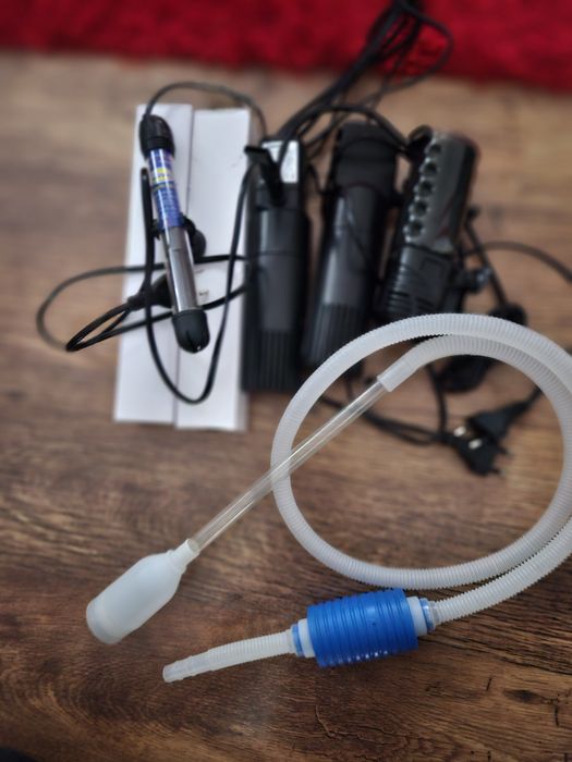 Filtry do akwarium i grzalki