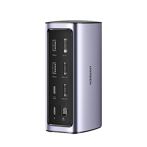 Ugreen wielofunkcyjna stacja dokująca HUB 12w1 USB C USB HDMI DP RJ45