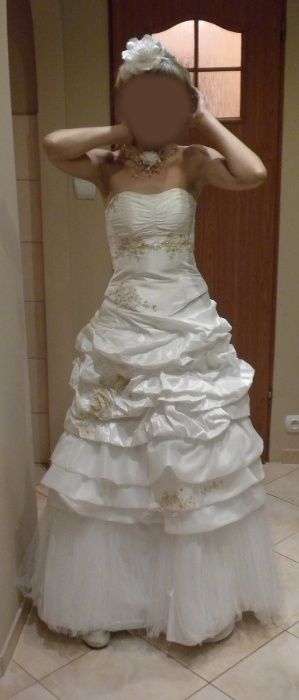 biała suknia ślubna r. 34/36 r. xs i s