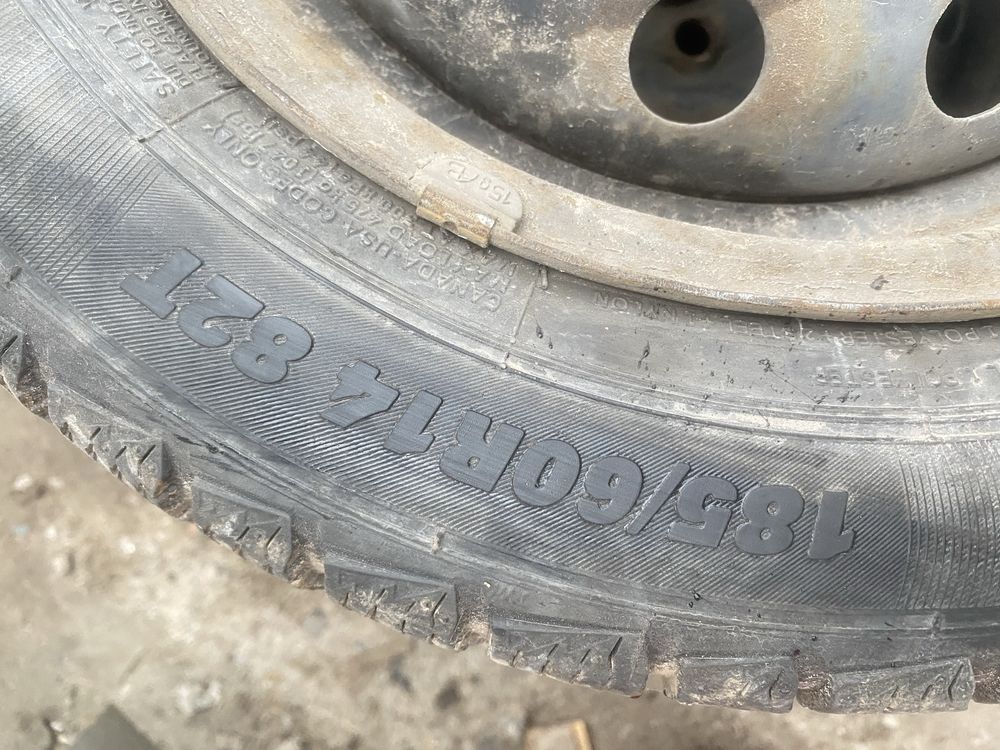 Диски с резиной R14 4*100 kia. Диски железные 4*100 киа, хундай