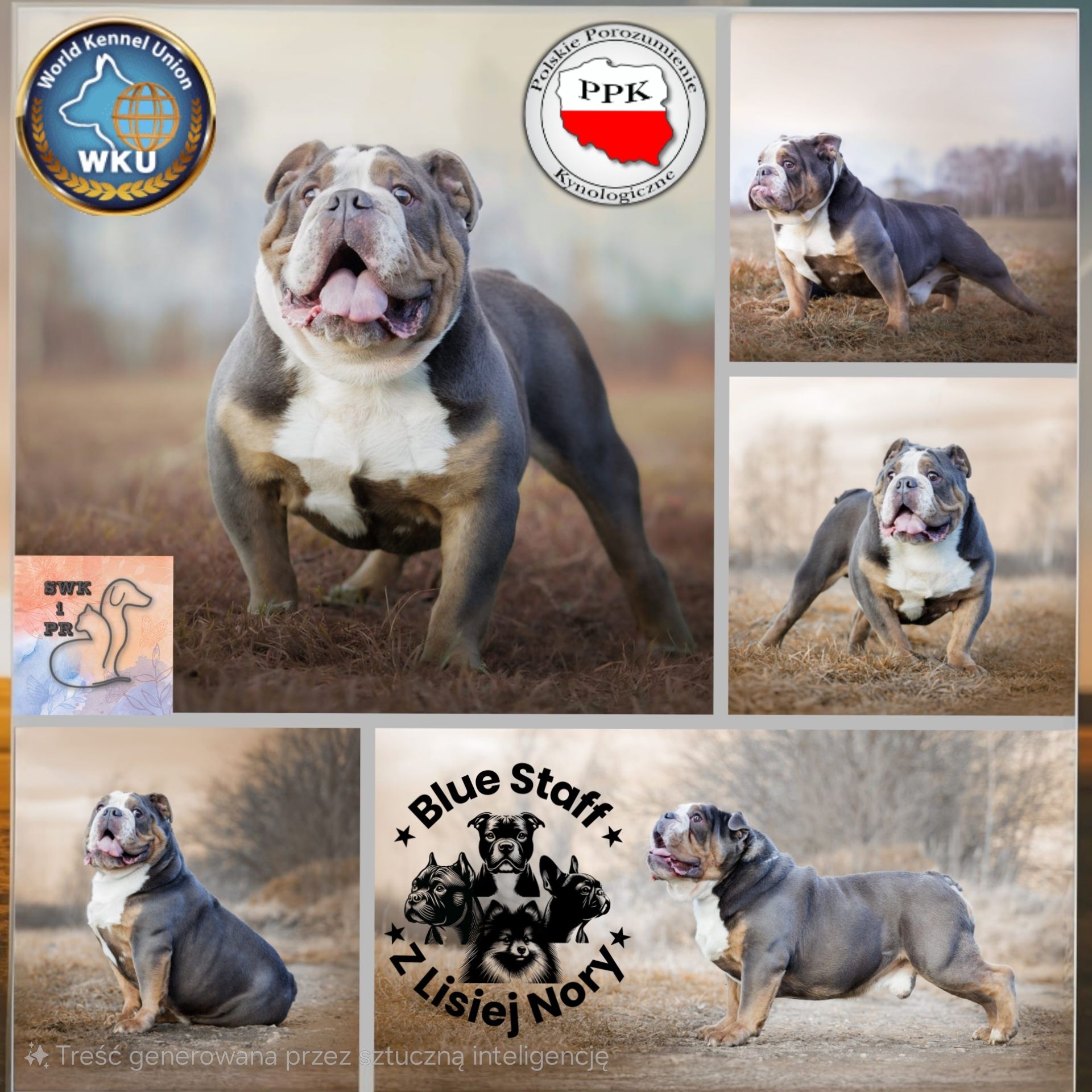 Buldog Angielski Blue Tan Tricolor