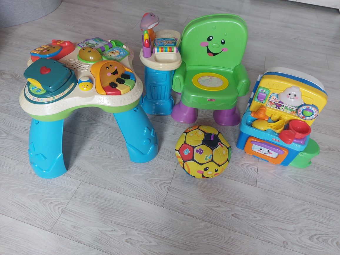 Fisher price stoliczek krzesełko kuchenka piłka