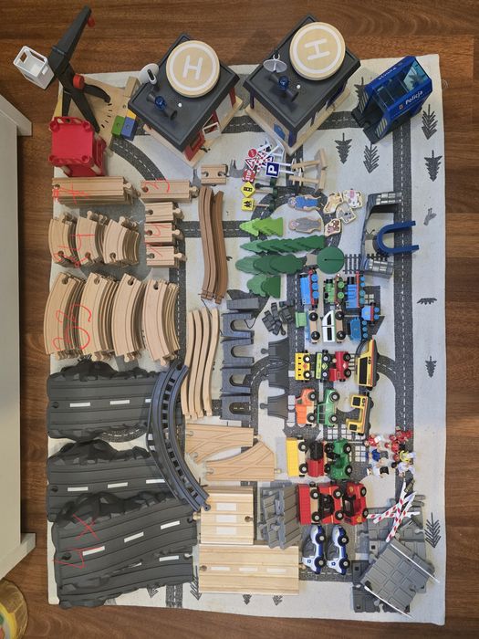 Drewniana kolejka - zestaw