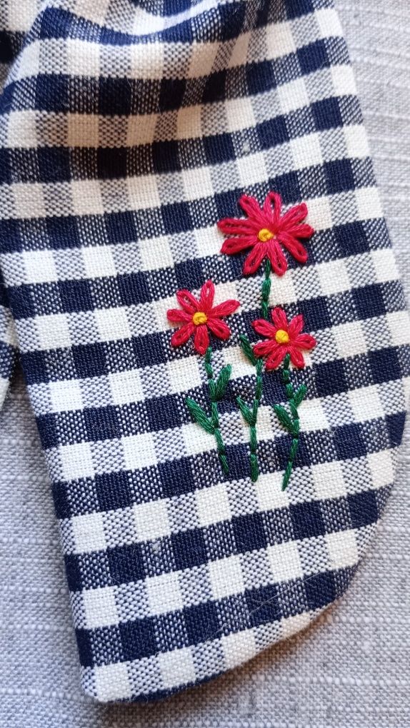 Haftowana biżuteria - ręcznie robiona kokarda do włosów handmade