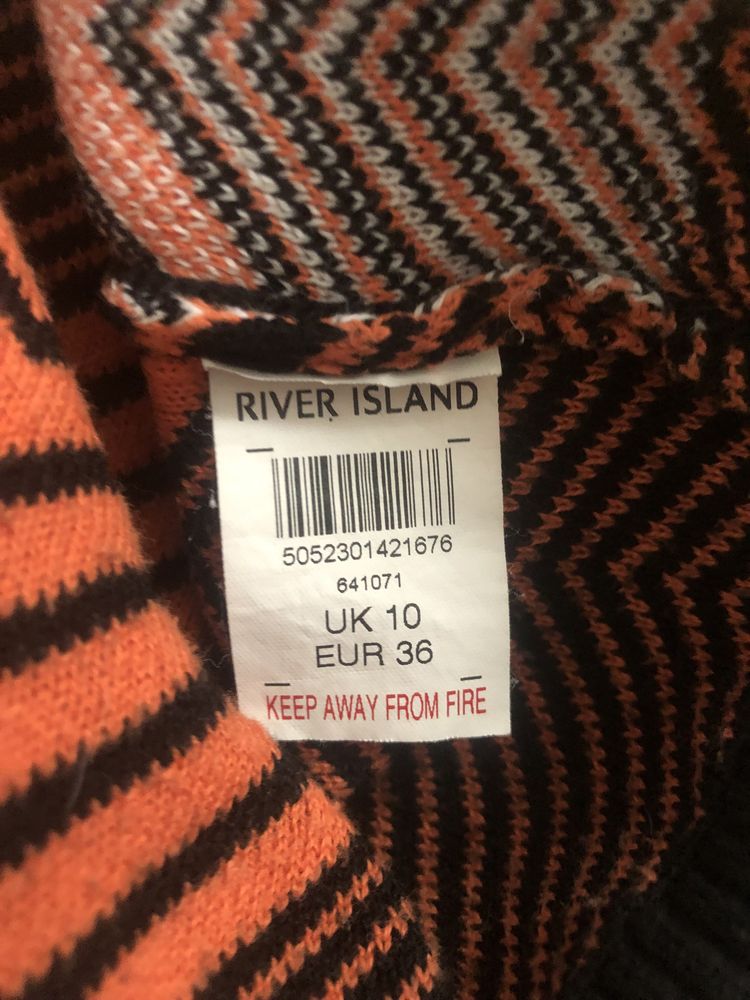Sweter jesienny gruby River Island 40/12/L sportowy zimowy