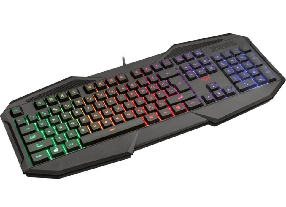 Teclado Gaming TRUST 830-RW Avonn (Membrana - Português - Preto)