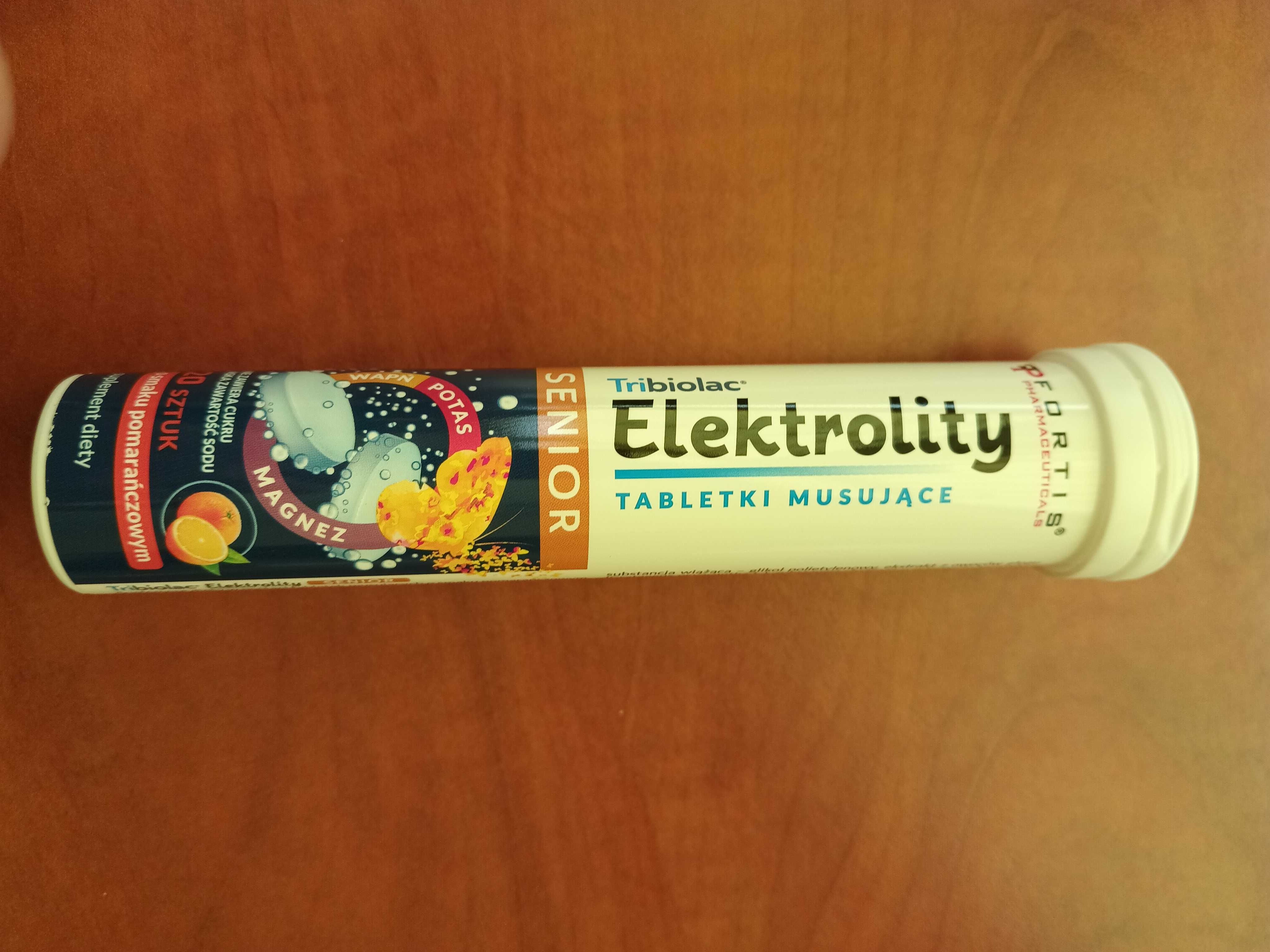 Elektrolity Senior z serii Tribiolac 20 pomarańczowych tabl musujących
