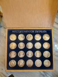 Coleção de moedas de prata 925 do Jornal de Notícias.