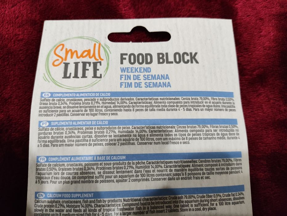 Comida de aquário para férias ou fim de semana, troco por guppy endler