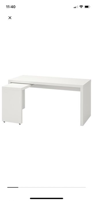 Biurko białe IKEA MALM