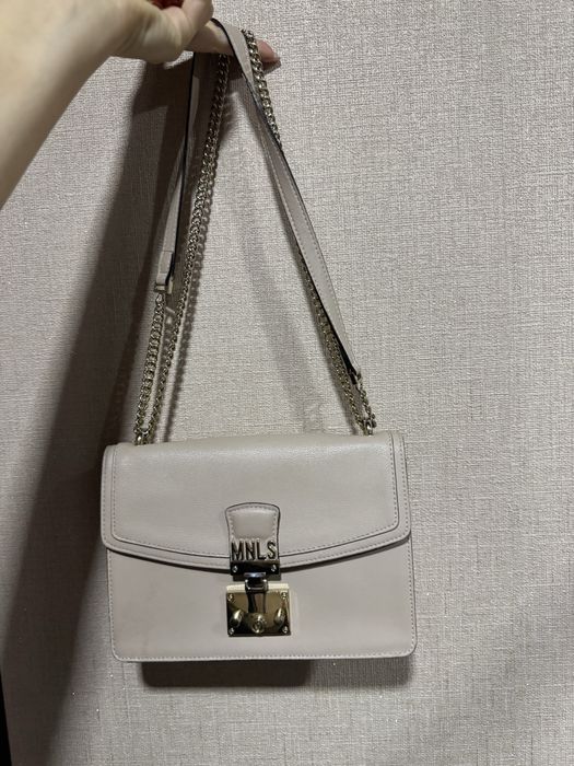 Шкіряна сумочка бежева