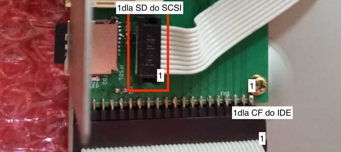 AMIGA CDTV front adapter microSD BluePill SCSI +CF 50p IDE HDD +taśmy