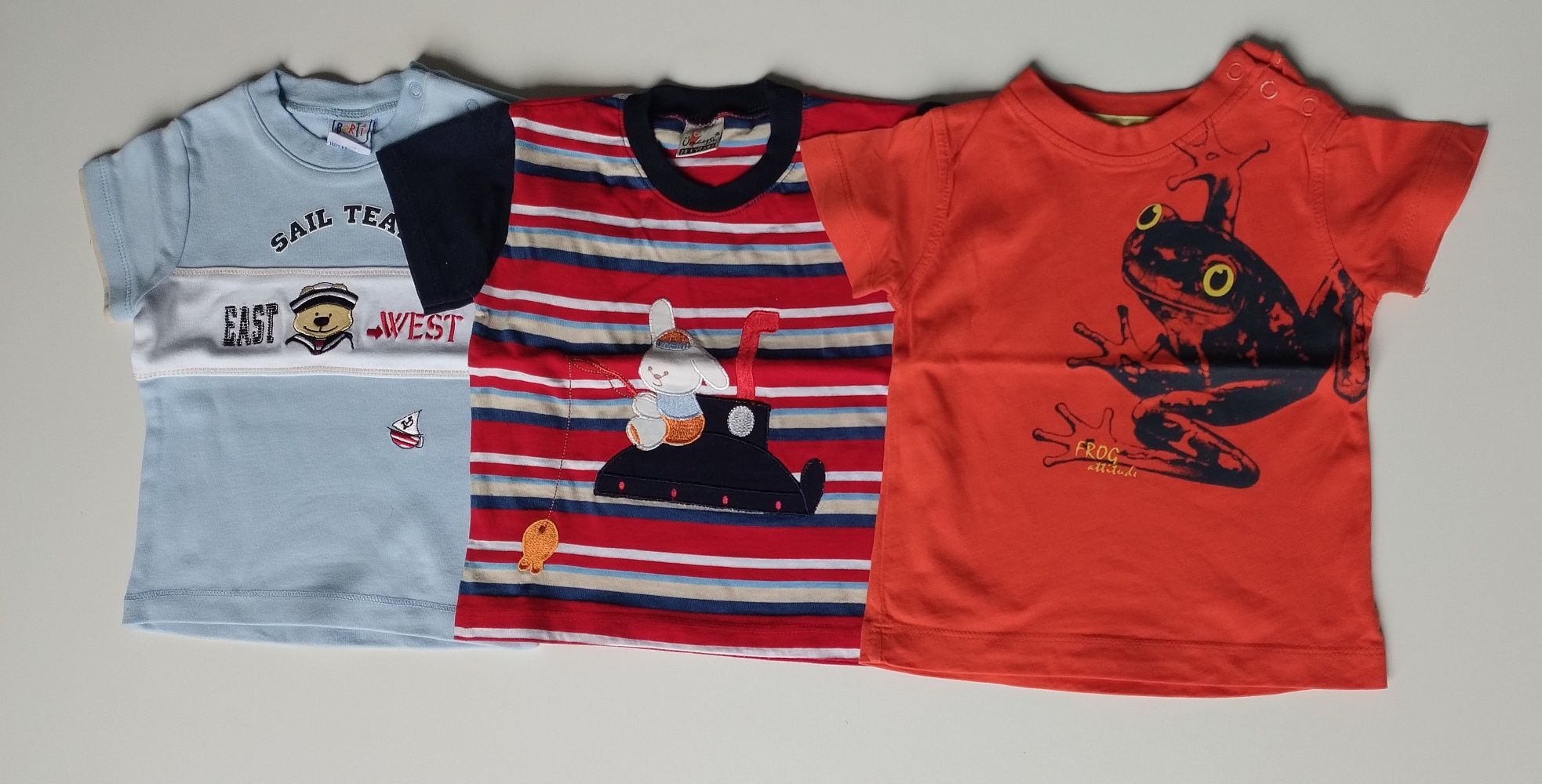 Koszulka chłopięca - Paczka letnich ubranek chłopięcych  6-9M
