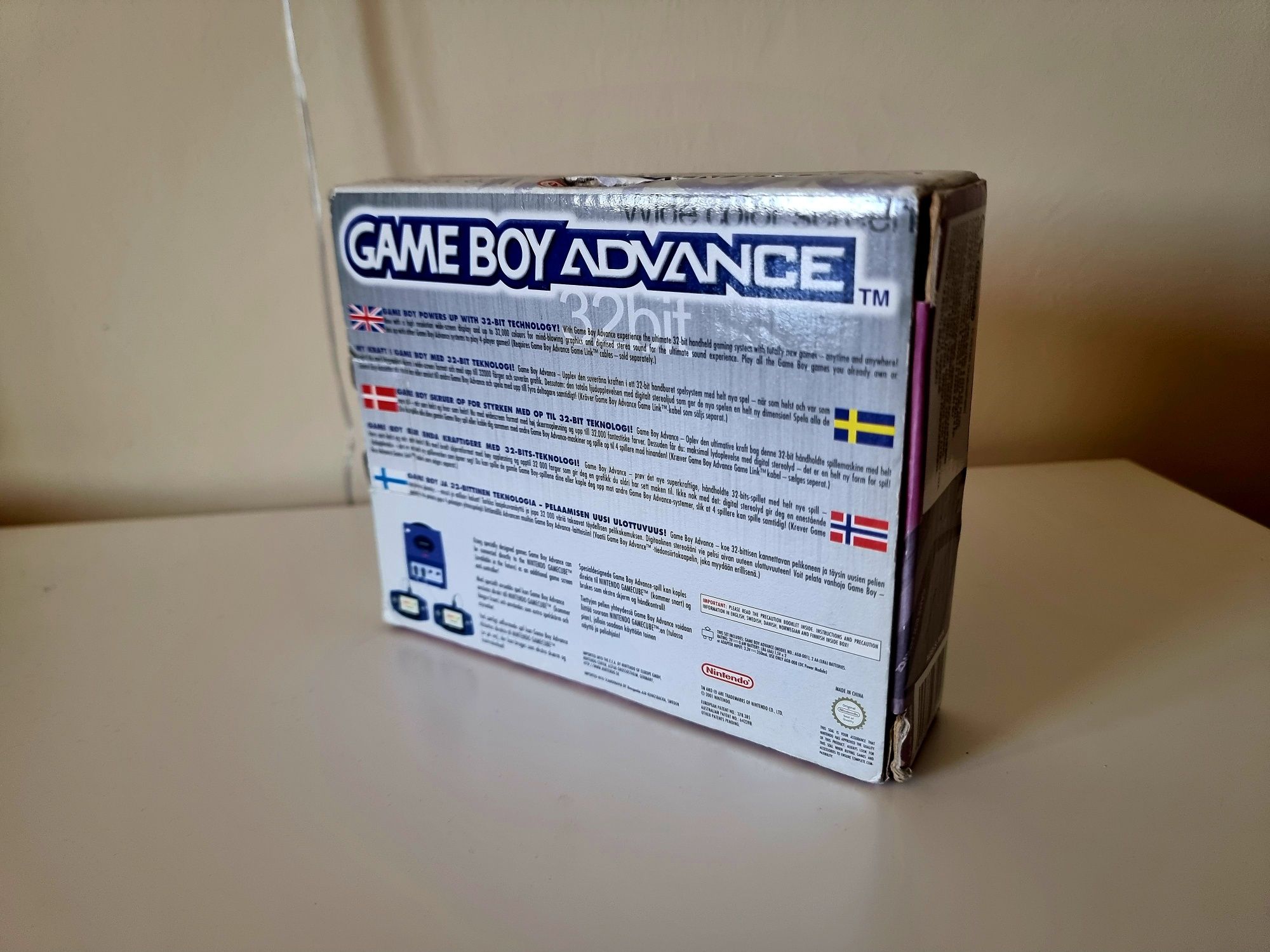 Konsola Gameboy Advance komplet box różowa GBA