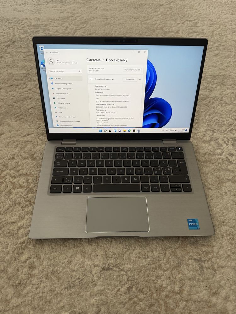 Dell latitude 7330 i5-1235u 16gb ram 13.3”FHDips екран сенсор