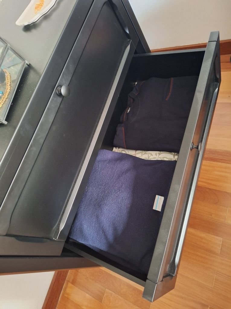 Cómoda LaRedoute 3 gavetas preta