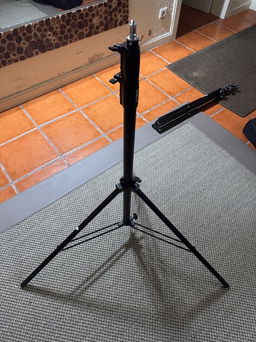 3 Light stands suporte luz fotografia + mala