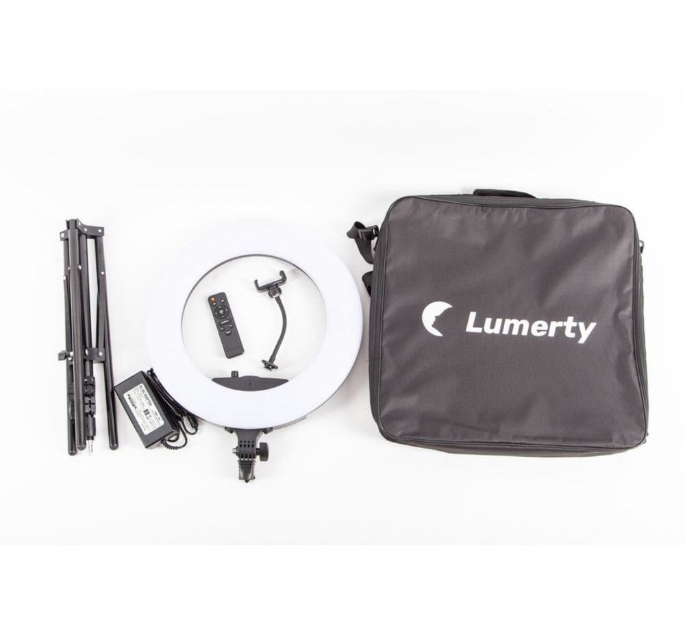 Кільцева лампа LUMERTY Premium (45см-96Вт) LED на штативі з кріпленням