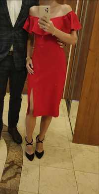 Suknia czerwona elegancka sukienka hiszpanka