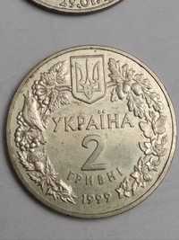 Продам монету 2 гривны 1999 года - орел степной